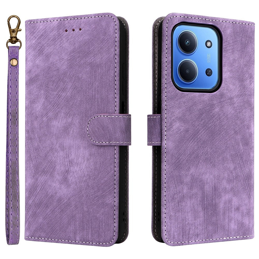Phone Case for Xiaomi Redmi 15C 4G (EU) (173mm) / 15C 5G (EU) (173mm) / Poco C85 4G (173mm) Wallet RFID Blocking PU Leather Cover Stand with Strap