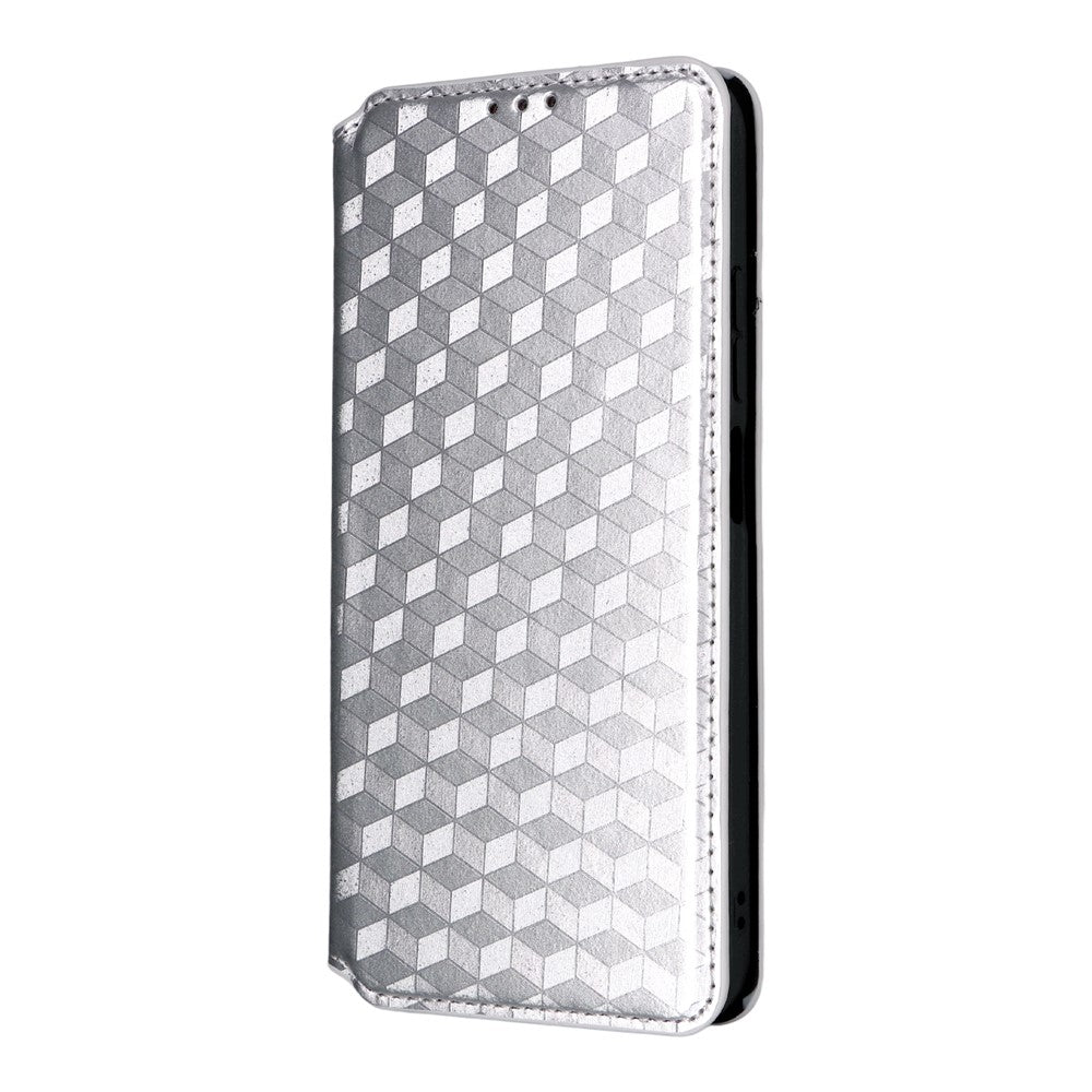 Læderetui til Xiaomi Redmi 15C 4G (EU) (173 mm) / 15C 5G (EU) (173 mm) / Poco C85 4G (173 mm), pungformet rhombuspræget mobilcover