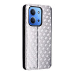 Læderetui til Xiaomi Redmi 15C 4G (EU) (173 mm) / 15C 5G (EU) (173 mm) / Poco C85 4G (173 mm), pungformet rhombuspræget mobilcover