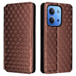 Læderetui til Xiaomi Redmi 15C 4G (EU) (173 mm) / 15C 5G (EU) (173 mm) / Poco C85 4G (173 mm), pungformet rhombuspræget mobilcover