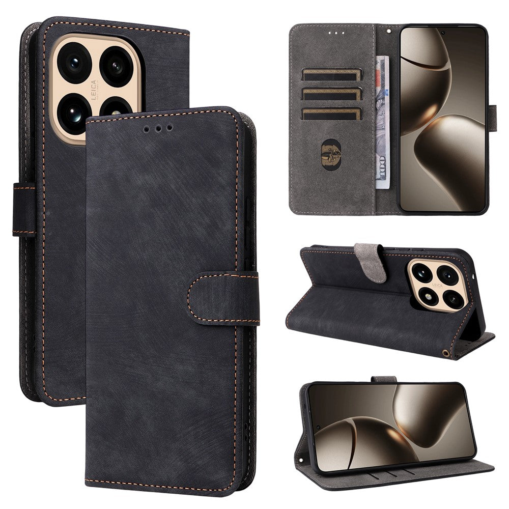For Xiaomi 15T Case Wallet RFID Blocking PU Leather Phone Cover Stand with Strap