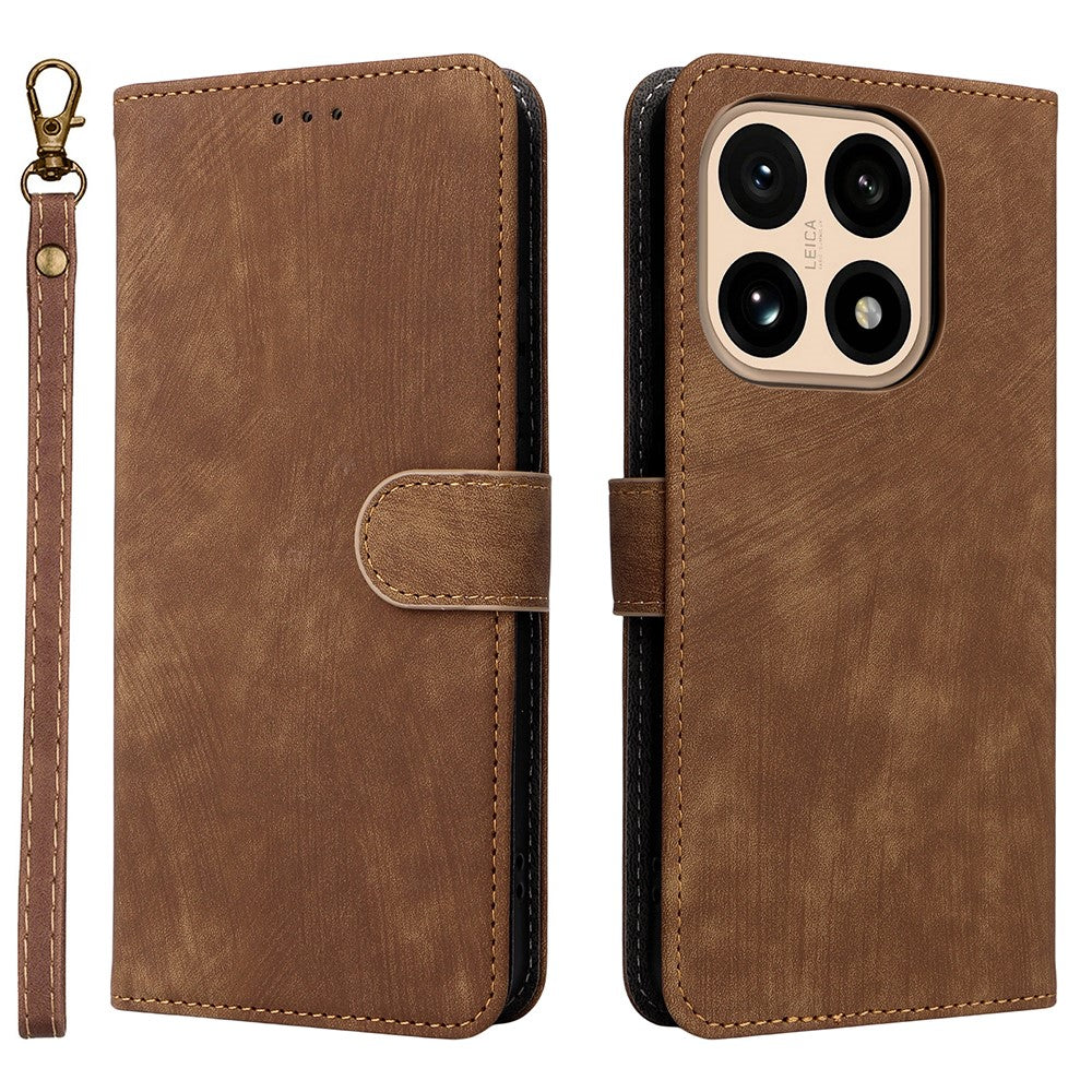 For Xiaomi 15T Case Wallet RFID Blocking PU Leather Phone Cover Stand with Strap