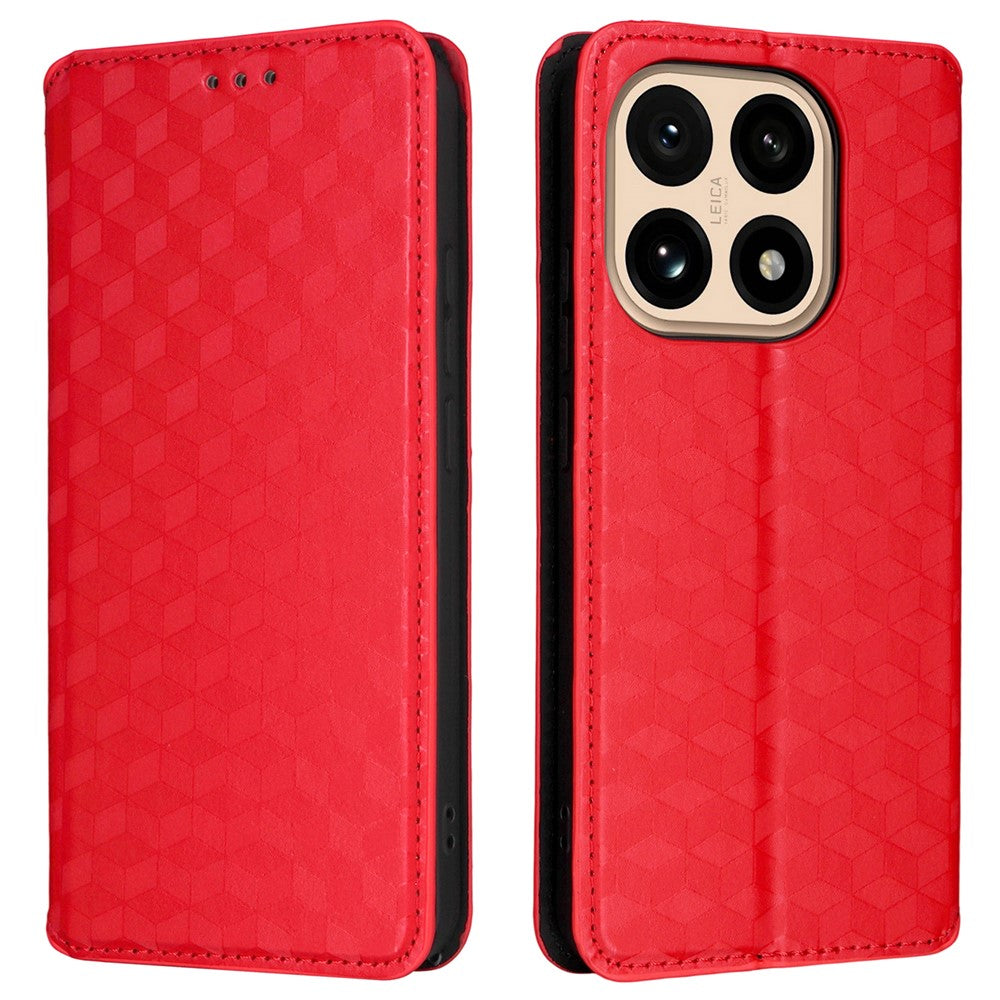 Xiaomi 15T Plånboksfodral med Rhombus-präglad lädermobil