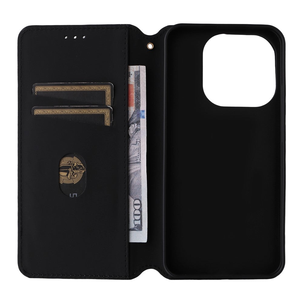 For Xiaomi 15T Case Wallet Rhombus Imprinted Leather Phone Cover