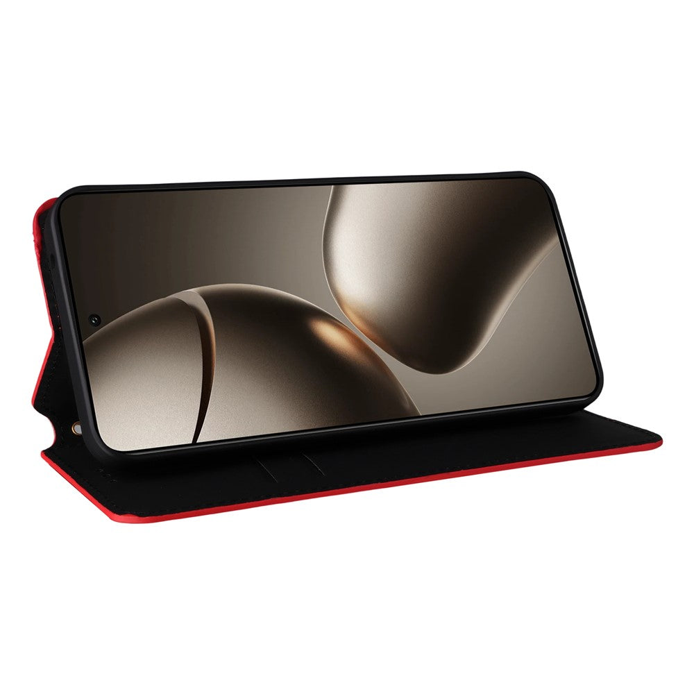 Xiaomi 15T Plånboksfodral med Rhombus-präglad lädermobil