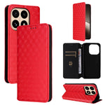 For Xiaomi 15T Case Wallet Rhombus Imprinted Leather Phone Cover