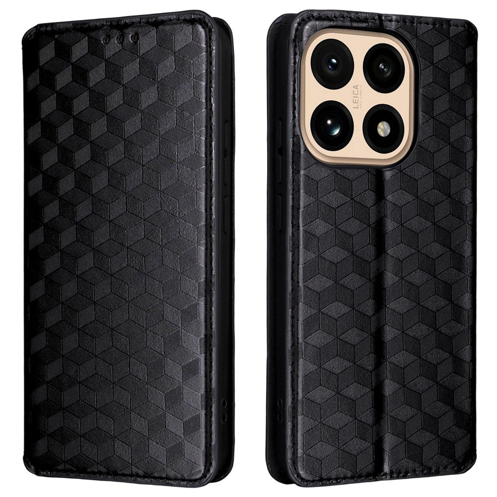 Xiaomi 15T Plånboksfodral med Rhombus-präglad lädermobil