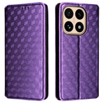 For Xiaomi 15T Case Wallet Rhombus Imprinted Leather Phone Cover