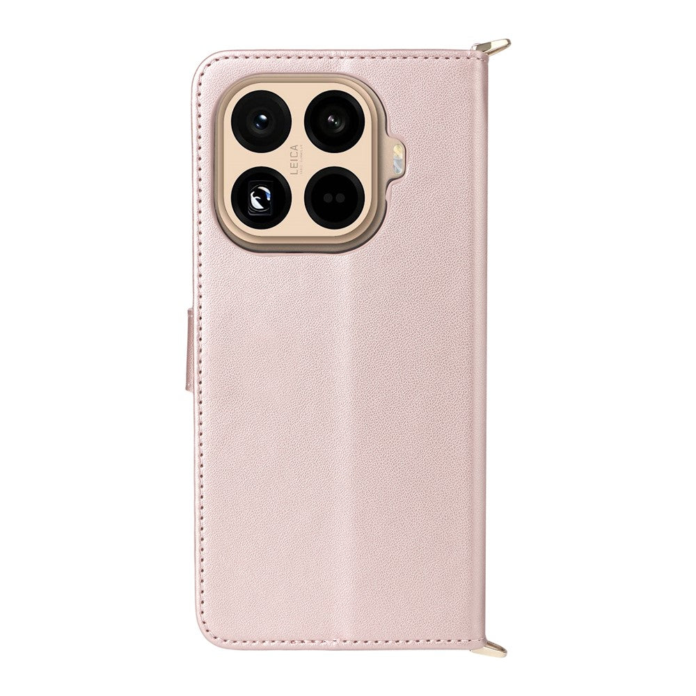 For Xiaomi 15T Pro Case with Shoulder / Wrist Strap Leather Phone Cover Stand Wallet