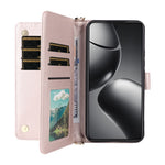 For Xiaomi 15T Pro Case with Shoulder / Wrist Strap Leather Phone Cover Stand Wallet
