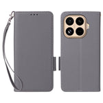 For Xiaomi 15T Pro Case Litchi Texture Wallet Leather Phone Cover with Wrist Strap