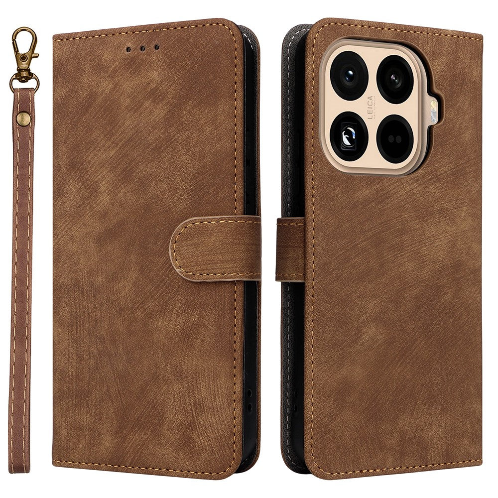 For Xiaomi 15T Pro Case Wallet RFID Blocking PU Leather Phone Cover Stand with Strap