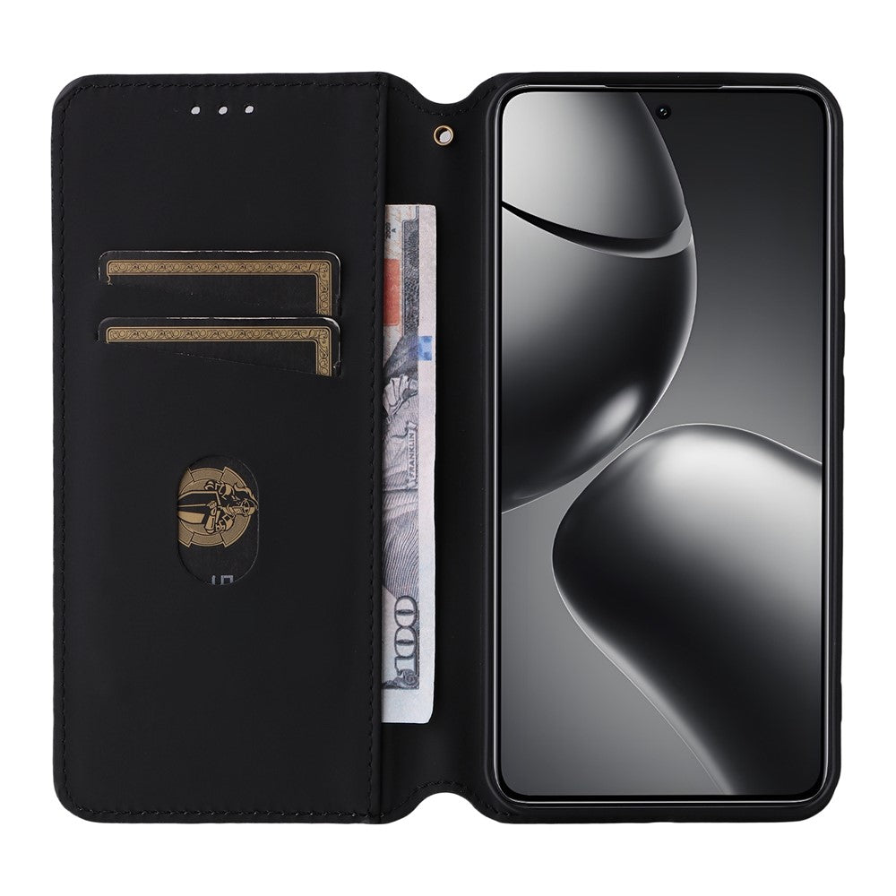 For Xiaomi 15T Pro Case Wallet Rhombus Imprinted Leather Phone Cover