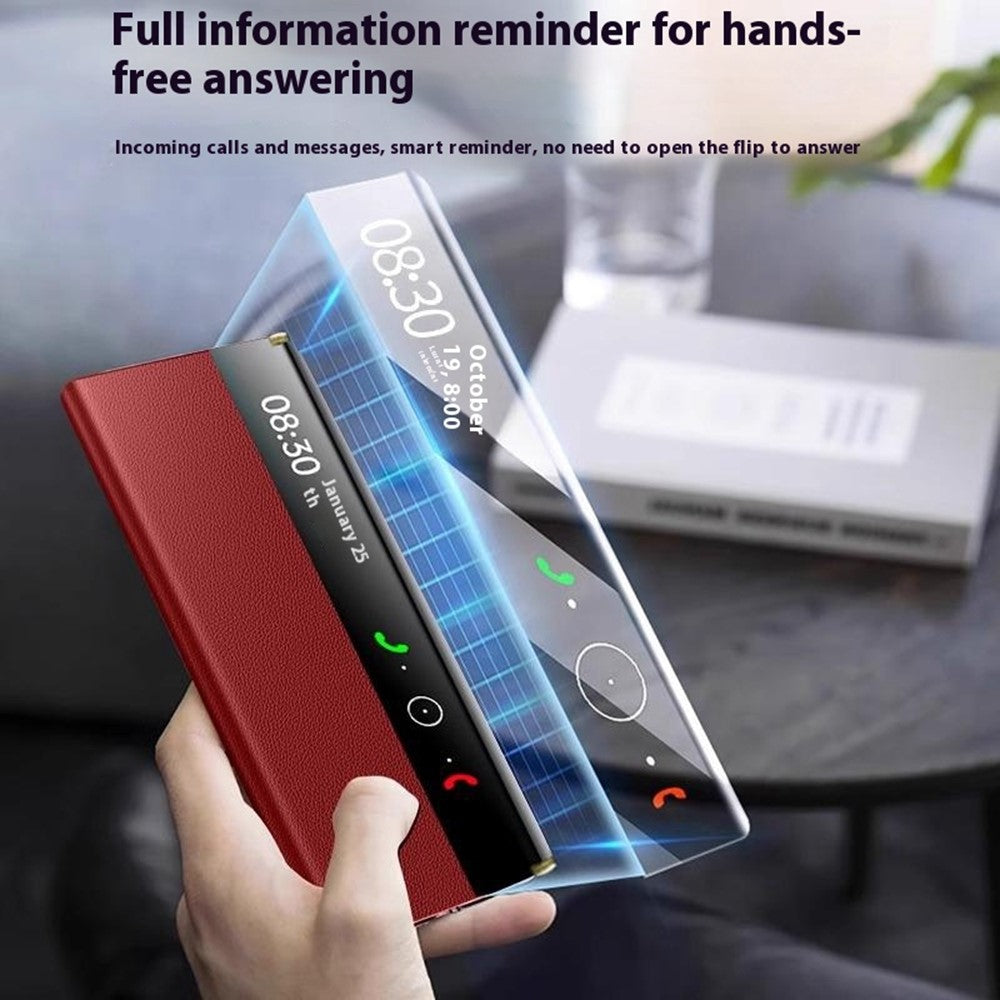 For Huawei Mate XTs Ultimate Case with View Window Auto Wake / Sleep PU Leather Flip Smart Phone Cover