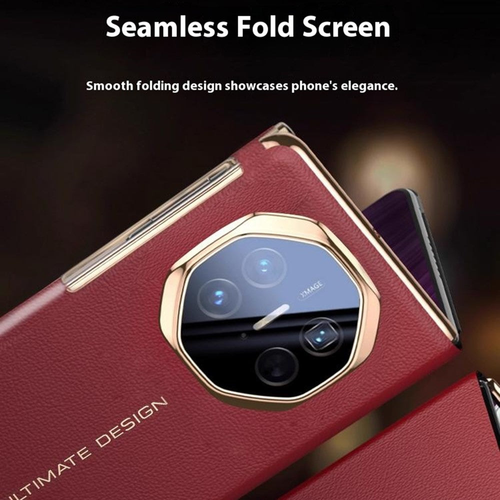 For Huawei Mate XTs Ultimate Case with View Window Auto Wake / Sleep PU Leather Flip Smart Phone Cover