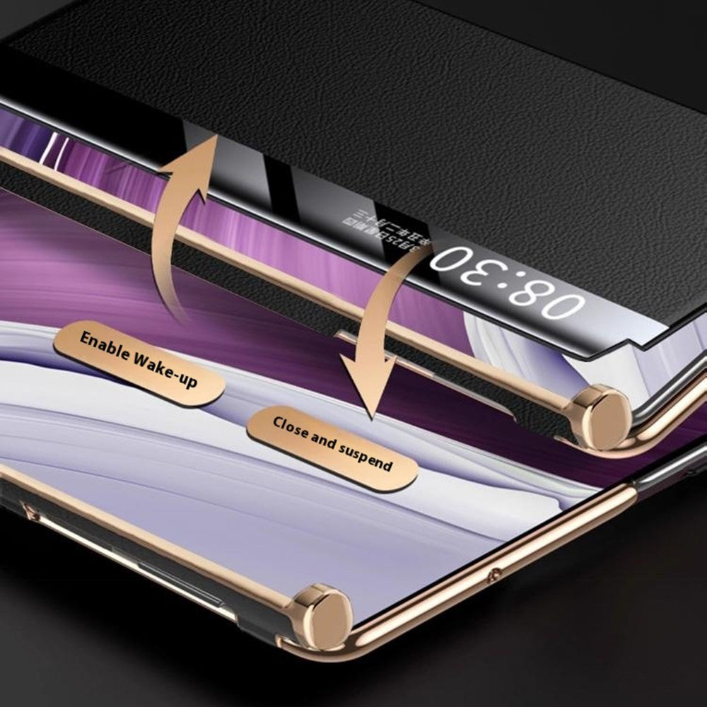 For Huawei Mate XTs Ultimate Case with View Window Auto Wake / Sleep PU Leather Flip Smart Phone Cover