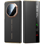 For Huawei Mate XTs Ultimate Case with View Window Auto Wake / Sleep PU Leather Flip Smart Phone Cover