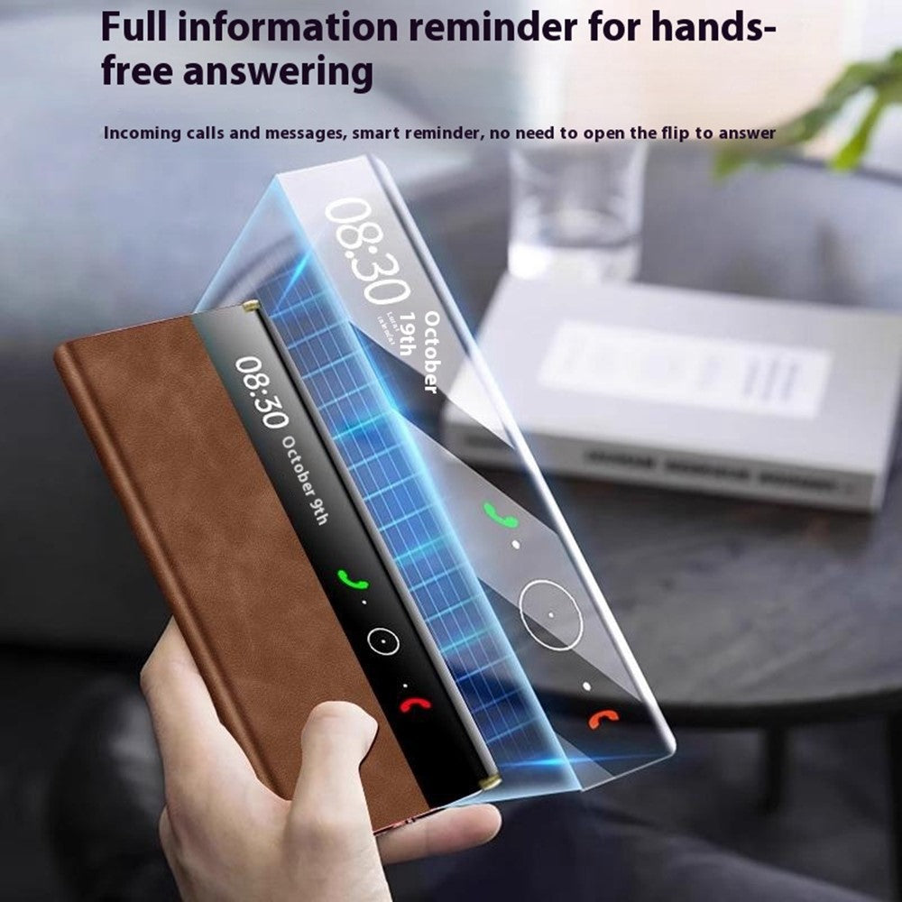 For Huawei Mate XTs Ultimate Smart Phone Case View Window Leather Cover with Auto Wake / Sleep