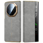 For Huawei Mate XTs Ultimate Smart Phone Case View Window Leather Cover with Auto Wake / Sleep