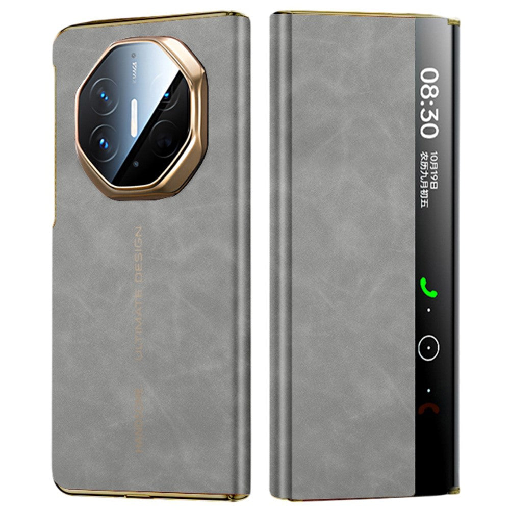For Huawei Mate XTs Ultimate Smart Phone Case View Window Leather Cover with Auto Wake / Sleep