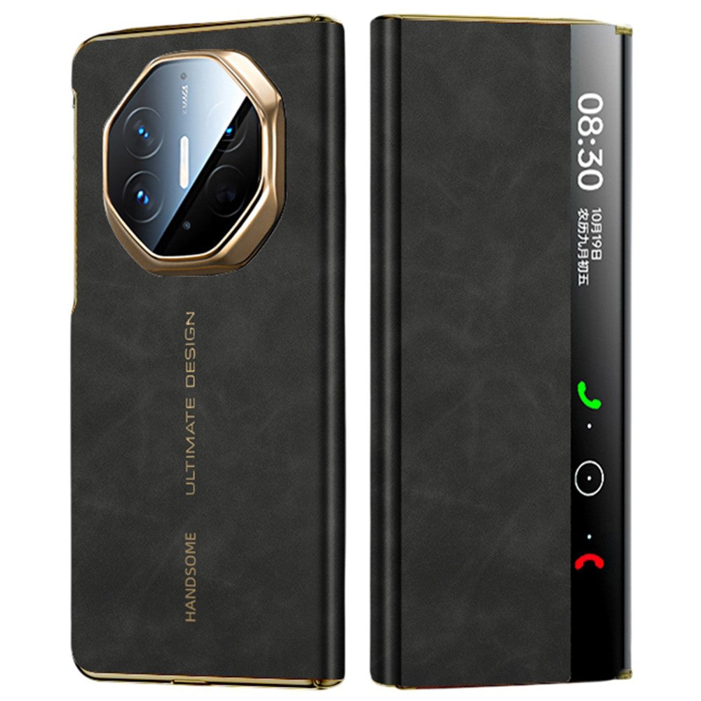 For Huawei Mate XTs Ultimate Smart Phone Case View Window Leather Cover with Auto Wake / Sleep