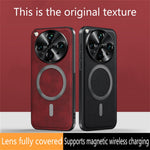 For Oppo Find X8 Ultra 5G Magnetic Case PU TPU PC Phone Back Cover with Metal Lens Frame