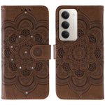 For Xiaomi Redmi 15 4G (EU) (171mm) Case Rhinestone Decor PU Leather Mandala Imprint Phone Cover with Wrist Strap