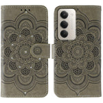 For Xiaomi Redmi 15 4G (EU) (171mm) Case Rhinestone Decor PU Leather Mandala Imprint Phone Cover with Wrist Strap