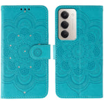 For Xiaomi Redmi 15 4G (EU) (171mm) Case Rhinestone Decor PU Leather Mandala Imprint Phone Cover with Wrist Strap