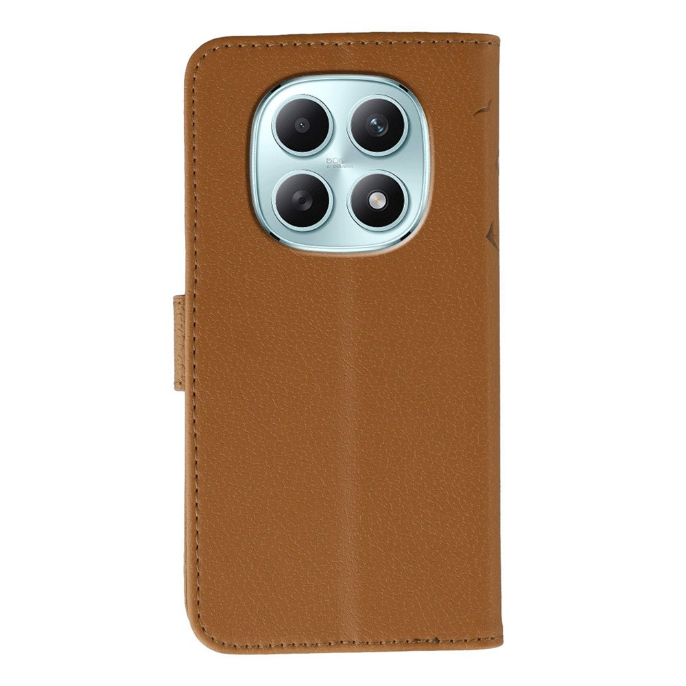 For Xiaomi Poco M8 5G / Redmi Note 15 5G (Global) / 15 4G (Global) Case Feather Imprint PU Leather Wallet Phone Cover