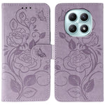 For Xiaomi Poco M8 5G / Redmi Note 15 5G (Global) / 15 4G (Global) Case Wallet Stand Imprinted Rose Butterfly PU Leather Phone Cover