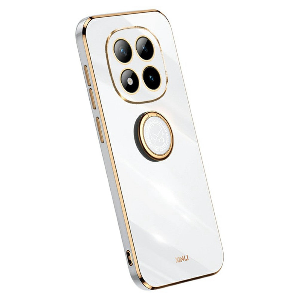 XINLI For Xiaomi Redmi Note 15 Pro 5G (Global) Case Ring Kickstand Electroplating TPU Phone Cover