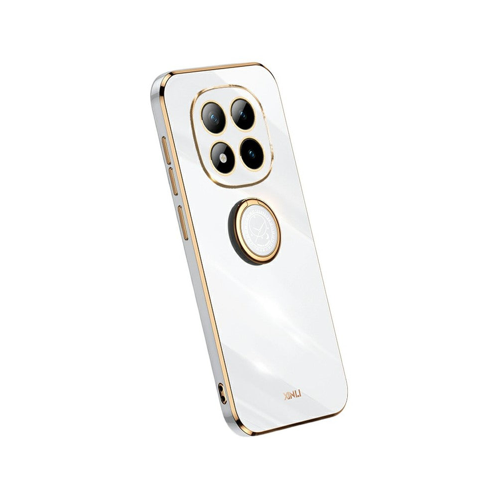XINLI For Xiaomi Poco M8 Pro 5G / Redmi Note 15 Pro+ 5G (Global) Case Ring Kickstand Electroplating TPU Phone Cover