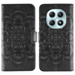 For Xiaomi Poco M8 5G / Redmi Note 15 5G (Global) / 15 4G (Global) Case PU Leather Mandala Imprinted Design Wallet Phone Cover with Wrist Strap