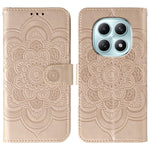 For Xiaomi Poco M8 5G / Redmi Note 15 5G (Global) / 15 4G (Global) Case PU Leather Mandala Imprinted Design Wallet Phone Cover with Wrist Strap