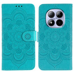 Xiaomi Redmi Note 15 Pro 5G (Global) fodral i PU-läder med mandala-präglad design och plånboksfodral med handledsrem