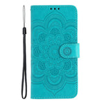 Xiaomi Redmi Note 15 Pro 5G (Global) fodral i PU-läder med mandala-präglad design och plånboksfodral med handledsrem
