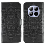 Xiaomi Redmi Note 15 Pro 5G (Global) fodral i PU-läder med mandala-präglad design och plånboksfodral med handledsrem