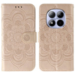 Xiaomi Redmi Note 15 Pro 5G (Global) fodral i PU-läder med mandala-präglad design och plånboksfodral med handledsrem