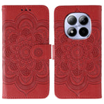 Xiaomi Redmi Note 15 Pro 5G (Global) fodral i PU-läder med mandala-präglad design och plånboksfodral med handledsrem
