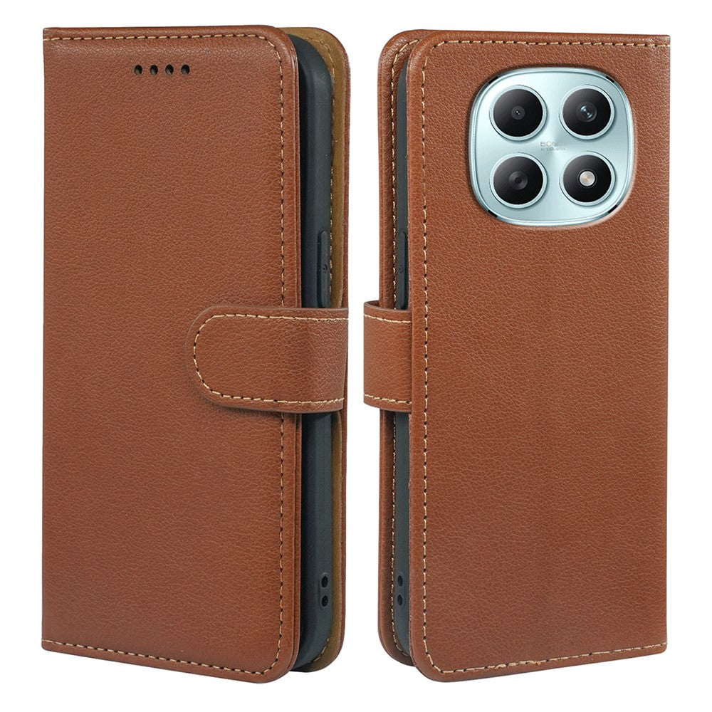 For Xiaomi Poco M8 5G / Redmi Note 15 5G (Global) / 15 4G (Global) Case RFID Blocking Wallet Litchi Texture Leather Phone Cover Magnetic Clasp