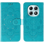 For Xiaomi Poco M8 5G / Redmi Note 15 5G (Global) / 15 4G (Global) Case Rhinestone Decor PU Leather Mandala Imprint Phone Cover with Wrist Strap