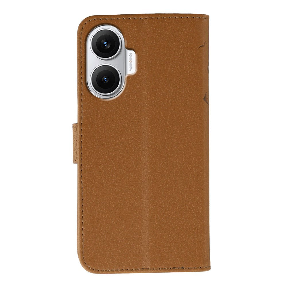 For Xiaomi Redmi Turbo 4 Pro 5G / Poco F7 5G Case Feather Imprint PU Leather Wallet Phone Cover
