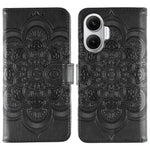 For Xiaomi Redmi Turbo 4 Pro 5G  /  Poco F7 5G Case PU Leather Mandala Imprinted Design Wallet Phone Cover with Wrist Strap