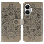 For Xiaomi Redmi Turbo 4 Pro 5G  /  Poco F7 5G Case PU Leather Mandala Imprinted Design Wallet Phone Cover with Wrist Strap