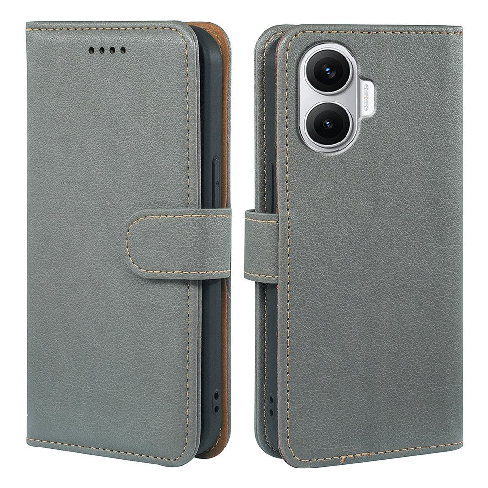 For Xiaomi Redmi Turbo 4 Pro 5G / Poco F7 5G Case RFID Blocking Wallet Litchi Texture Leather Phone Cover Magnetic Clasp