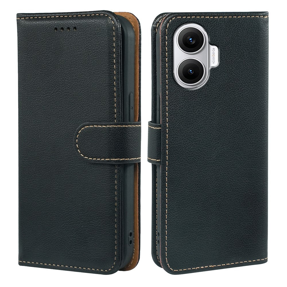 For Xiaomi Redmi Turbo 4 Pro 5G / Poco F7 5G Case RFID Blocking Wallet Litchi Texture Leather Phone Cover Magnetic Clasp