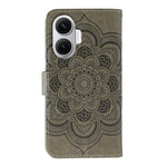 For Xiaomi Redmi Turbo 4 Pro 5G / Poco F7 5G Case Rhinestone Decor PU Leather Mandala Imprint Phone Cover with Wrist Strap