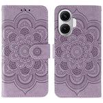 For Xiaomi Redmi Turbo 4 Pro 5G / Poco F7 5G Case Rhinestone Decor PU Leather Mandala Imprint Phone Cover with Wrist Strap