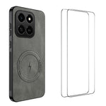 WANLONFENG For Honor 400 Smart 5G / 4G / X7d 4G Magnetic Case  SD Series PC TPU Phone Cover with 2Pcs Screen Film
